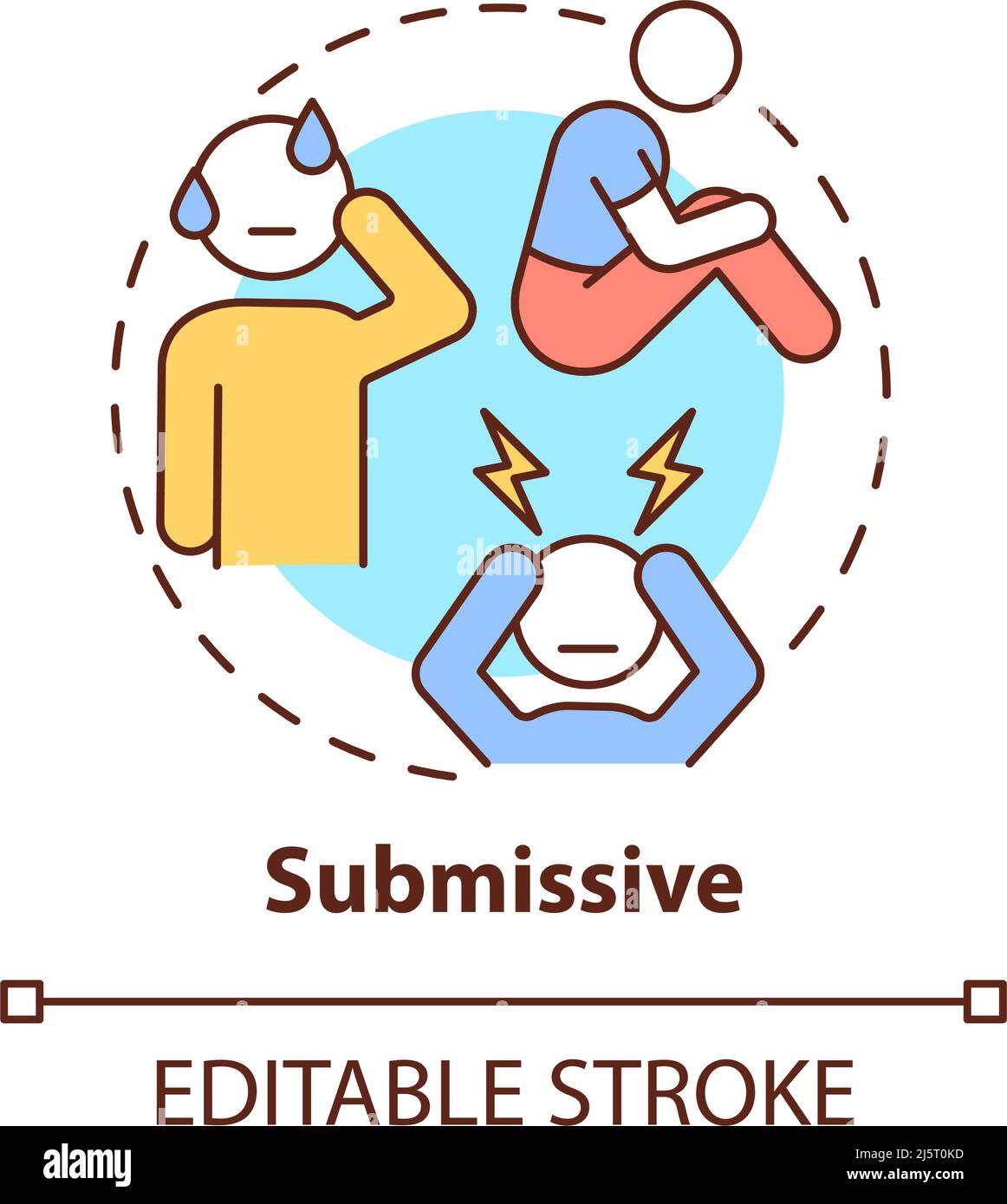 Submissive concept icon Stock Vector Image & Art - Alamy