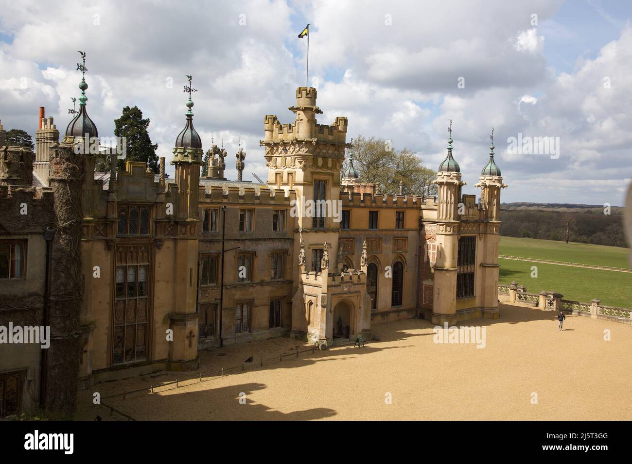 Exterior view of Knebworth House, Hertfordshire, England, UK Stock Photo