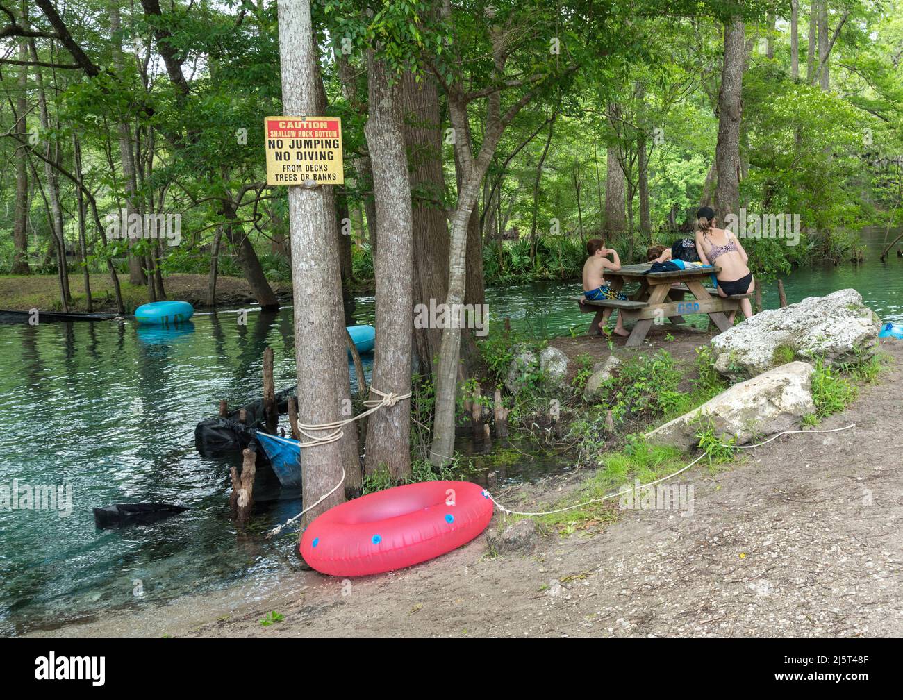 Ginnie Springs is a freshwater 2nd magnitude springs situated along the ...