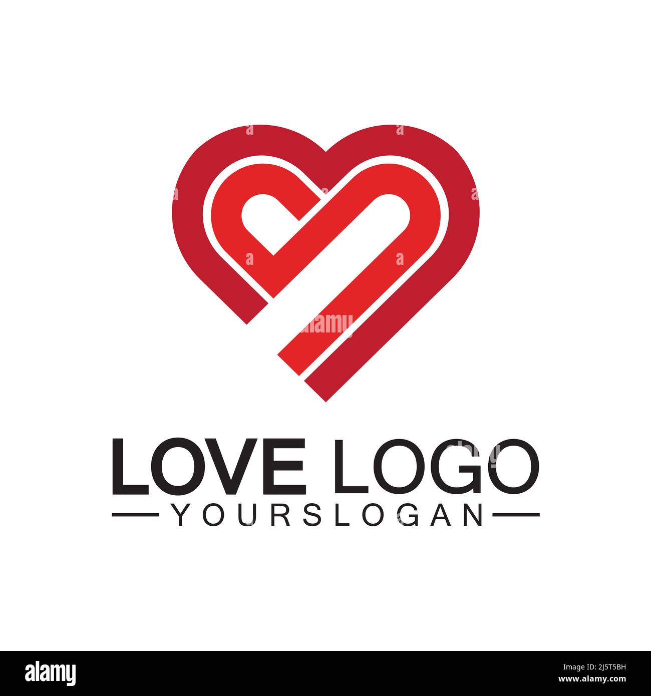 Love logo design vector,geometric hearth logo vector, linear love