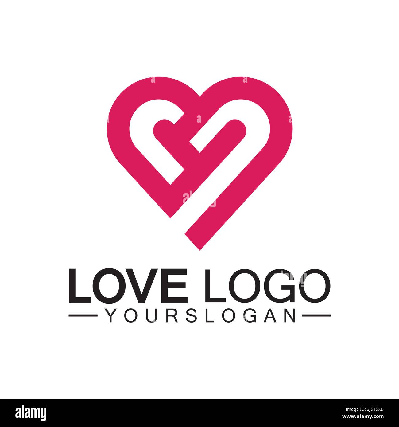 Love logo design vector,geometric hearth logo vector, linear love ...