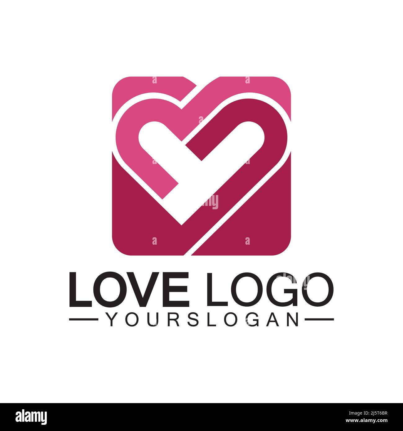 Love logo design,Heart shape logo design Vector Stock Vector Image ...
