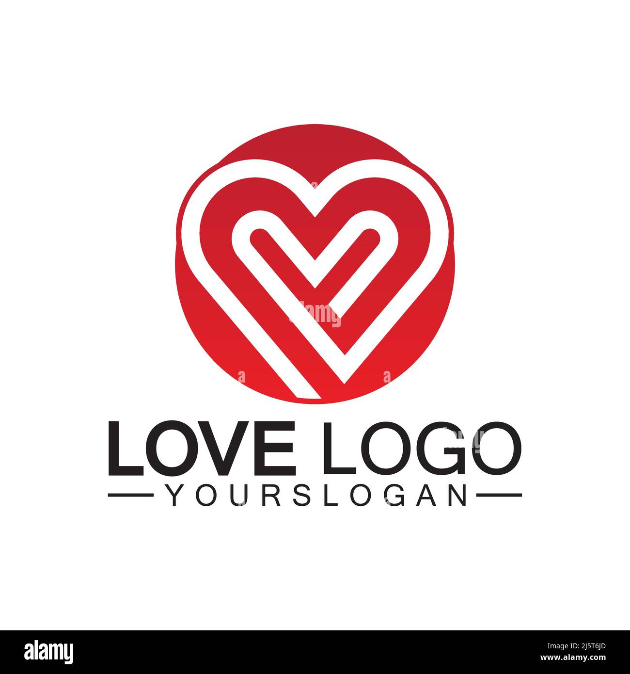 Love logo design,Heart shape logo design Vector Stock Vector