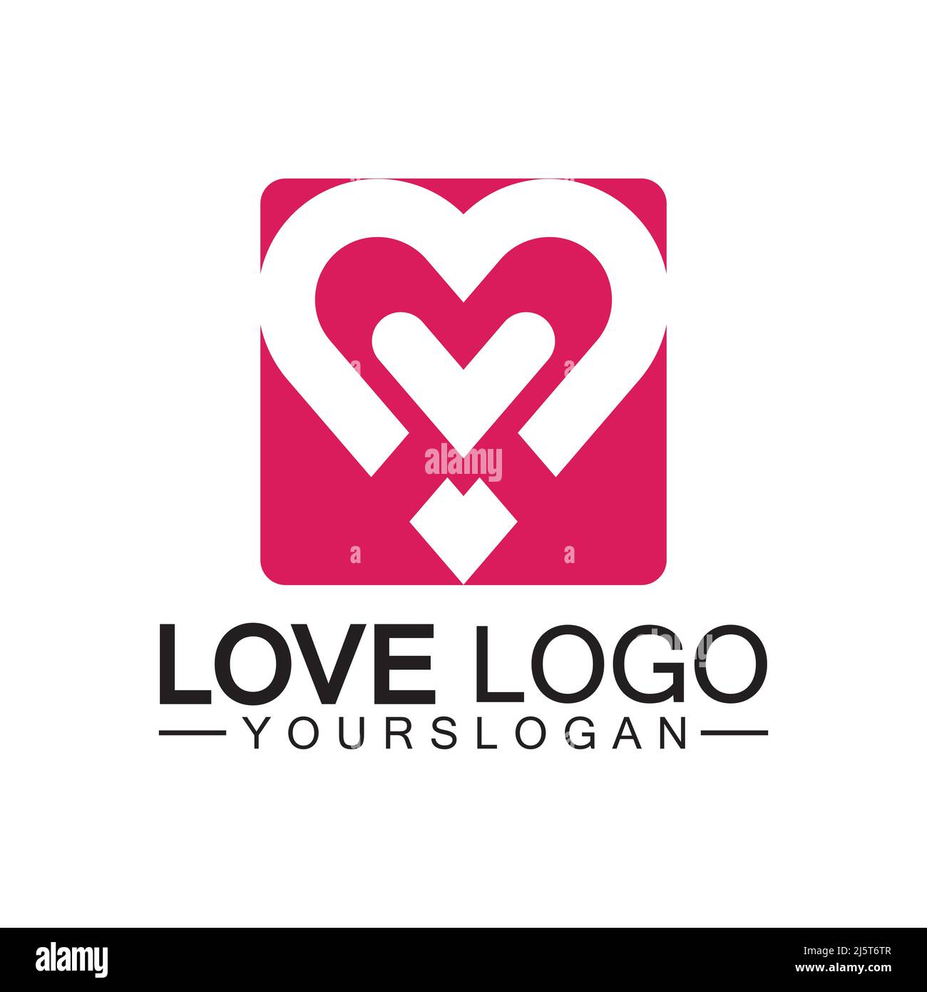 Love logo design,Heart shape logo design Vector Stock Vector
