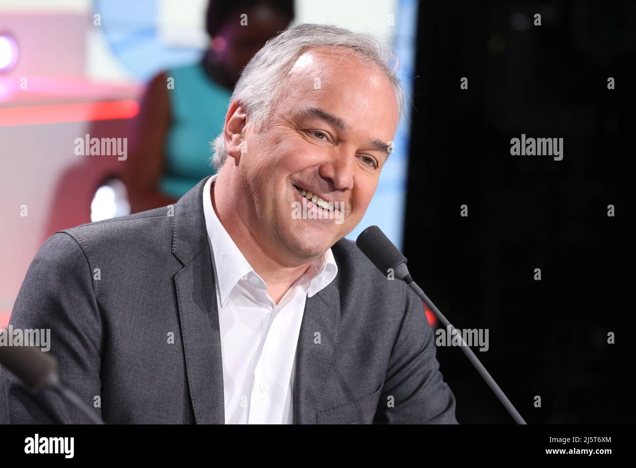 Exclusive - Olivier Truchot at the 'Les Grandes Gueules' talk show on RMC  Radio, in Paris, France, on April 25, 2022. Photo by Jerome  Domine/ABACAPRESS.COM Stock Photo - Alamy