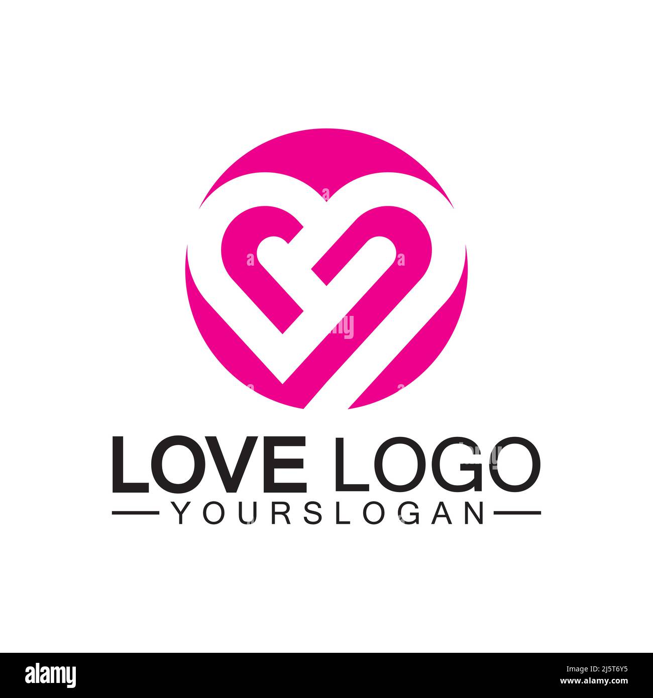Love logo design,Heart shape logo design Vector Stock Vector