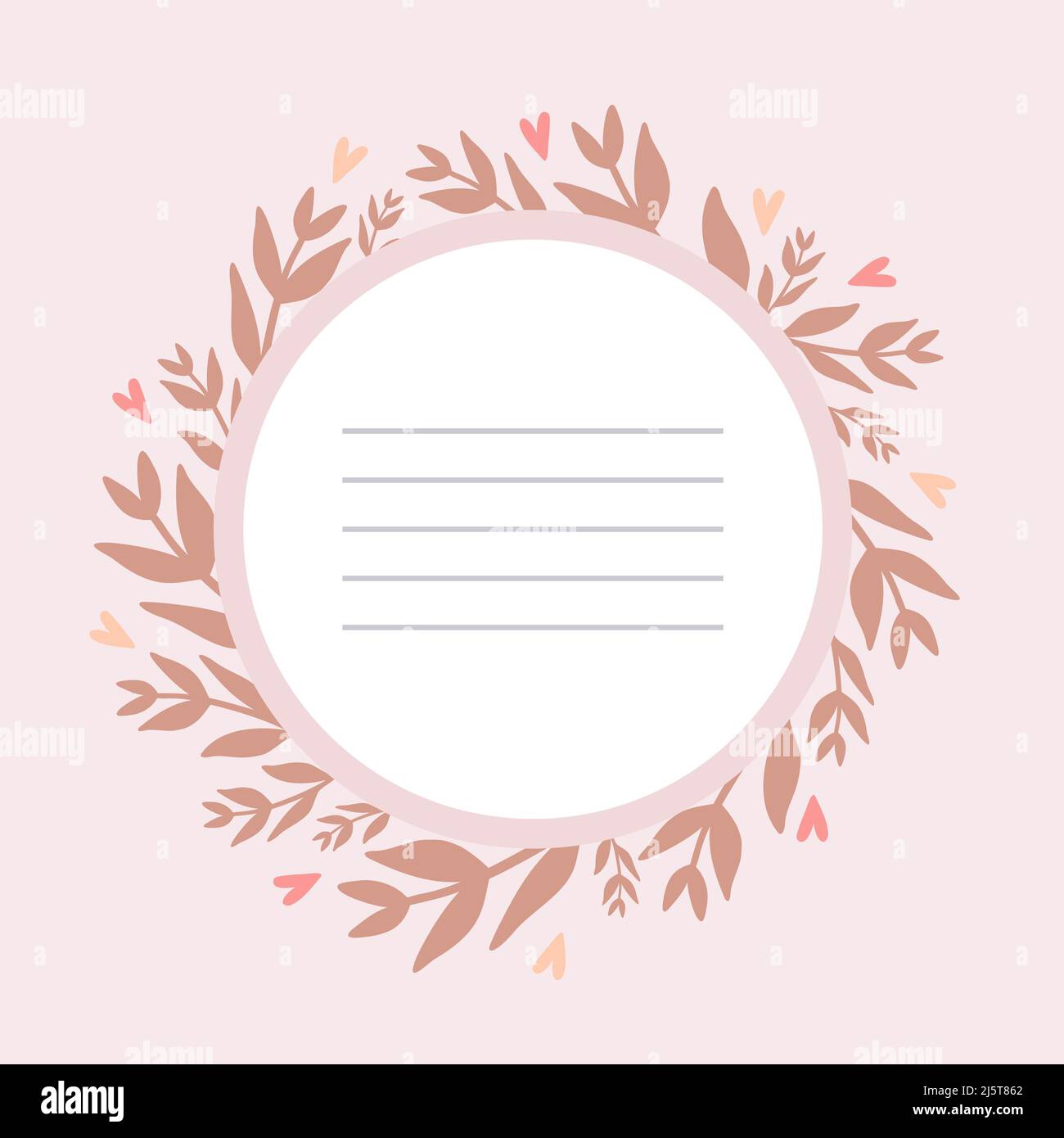 Cute branch frame Stock Vector