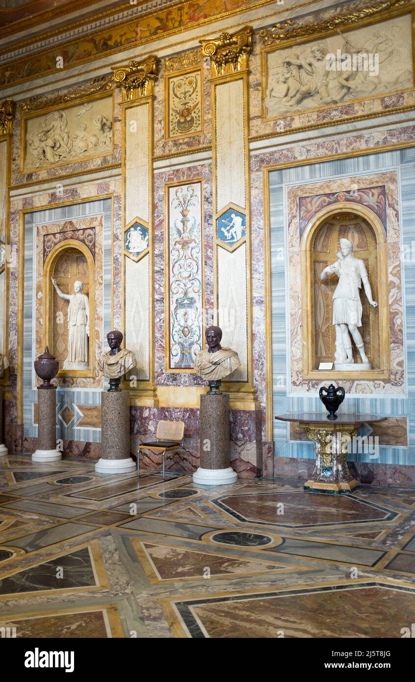 Hall of Emperors Galleria Borghese Rome Italy Stock Photo