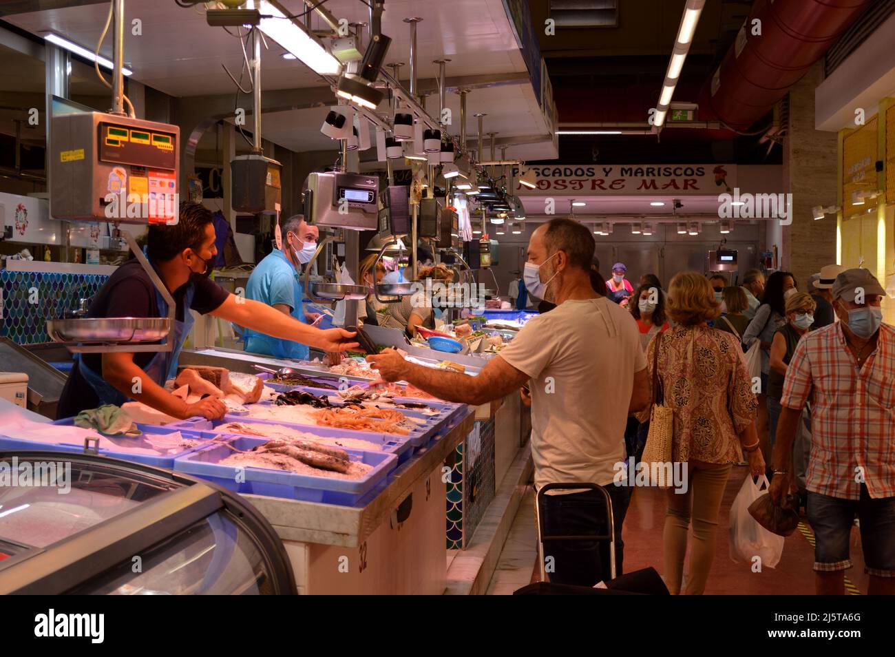 Mercat Municipal del Cabanyal, market stalls in valencia Stock Photo - Alamy