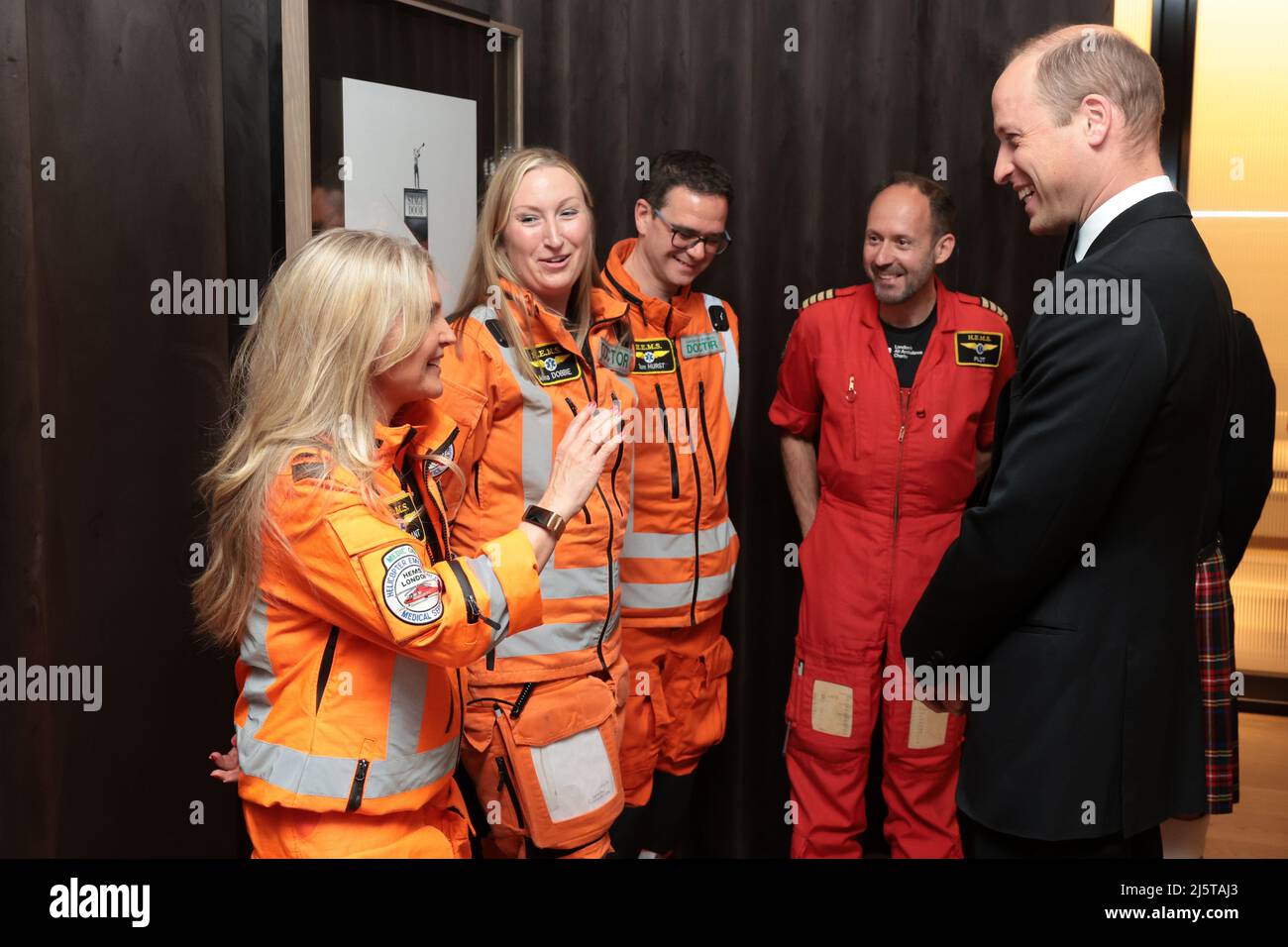 The Duke of Cambridge (right), Patron of London’s Air Ambulance Charity