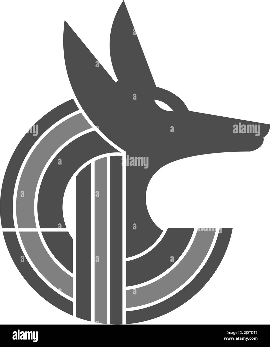 Anubis icon logo design illustration template vector Stock Vector