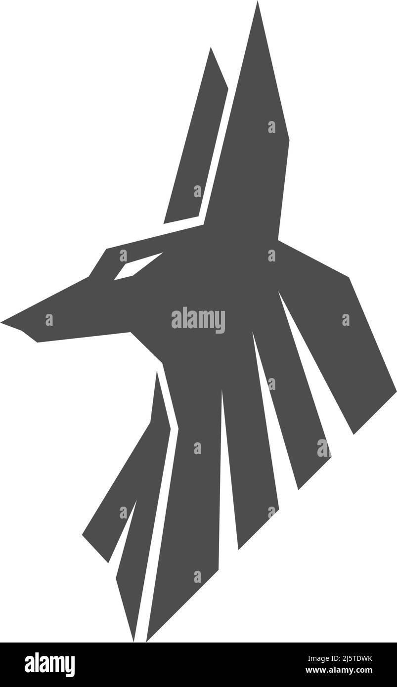 Anubis icon logo design illustration template vector Stock Vector