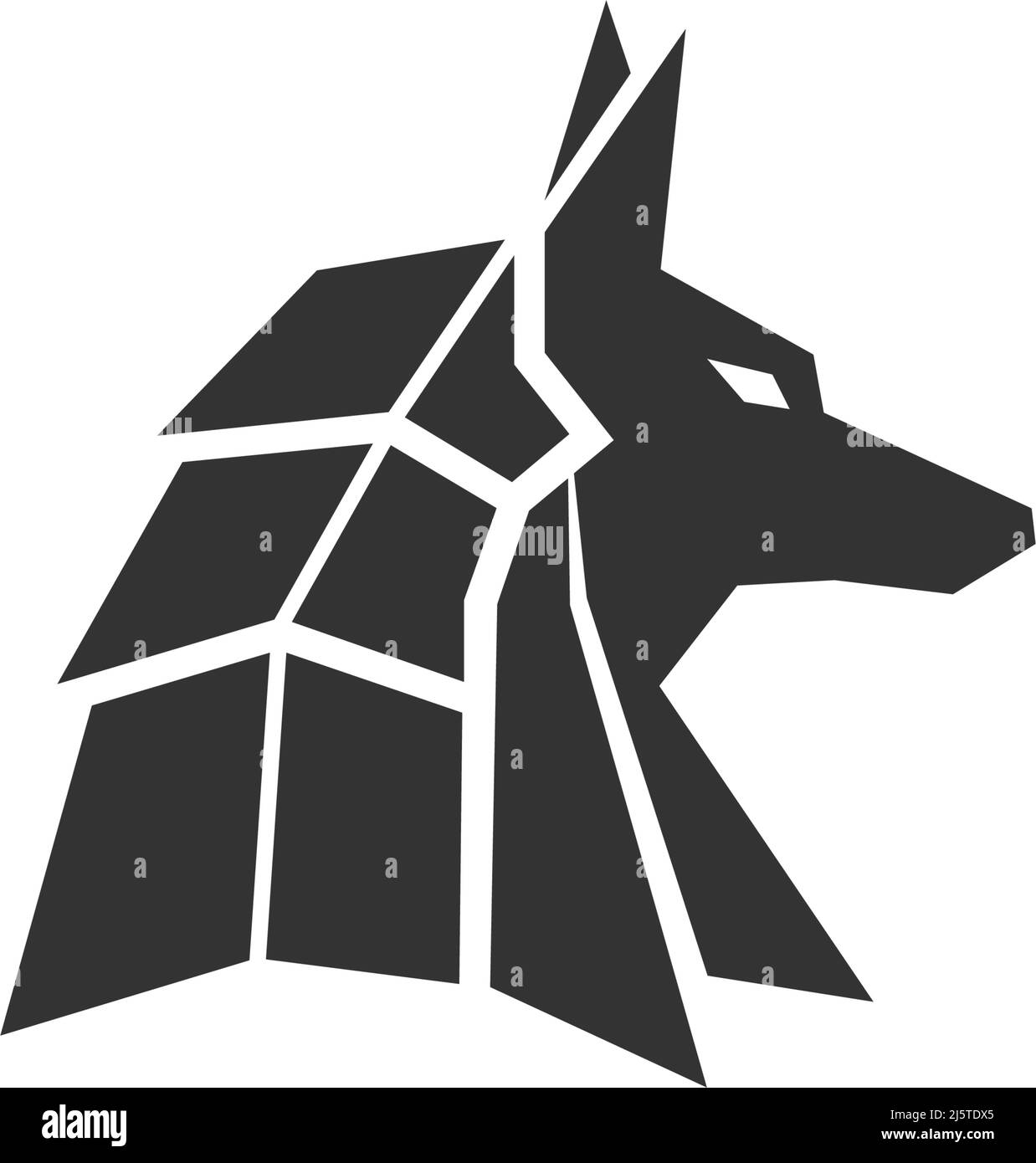 Anubis icon logo design illustration template vector Stock Vector