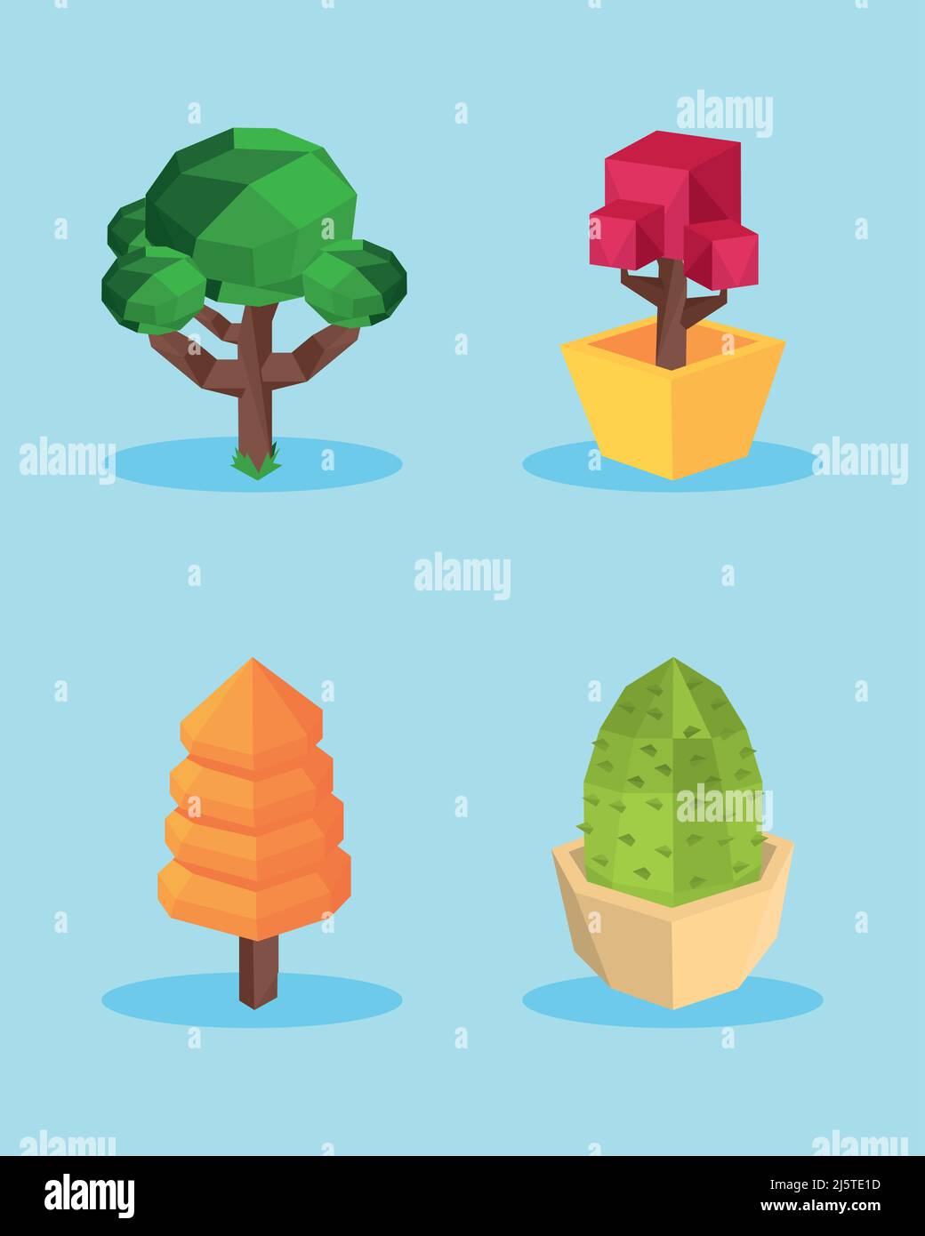 set of low poly Stock Vector Image & Art - Alamy