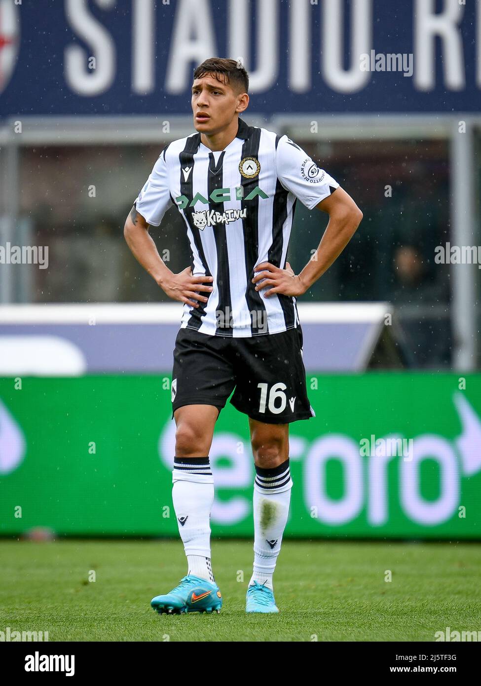 Bologna, Italy. 24th Apr, 2022. Udinese's Nahuel Molina portrait during  Bologna FC vs Udinese Calcio, italian soccer Serie A match in Bologna, Italy,  April 24 2022 Credit: Independent Photo Agency/Alamy Live News