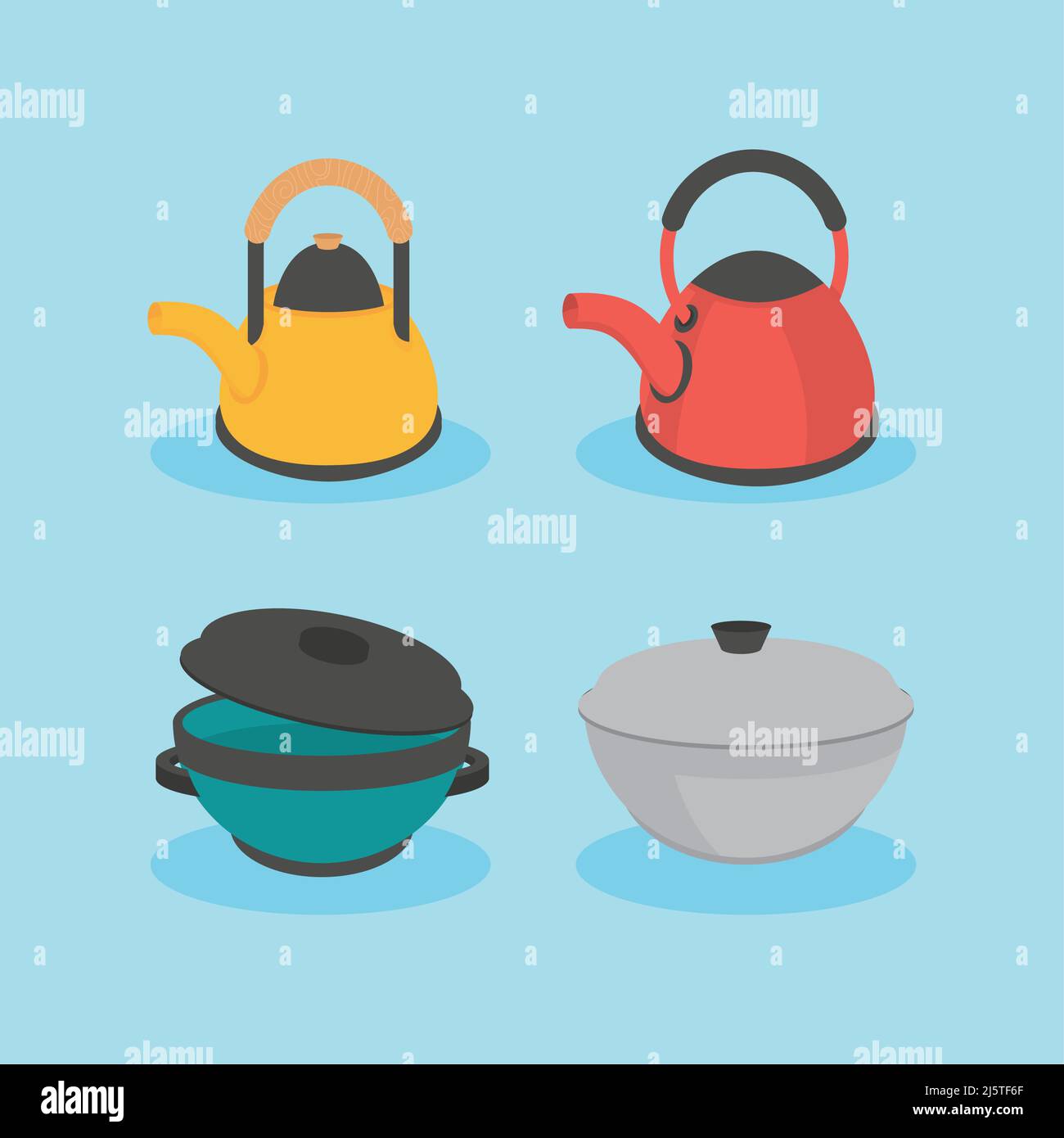 cartoon electric kettle boiling Stock Vector Image & Art - Alamy