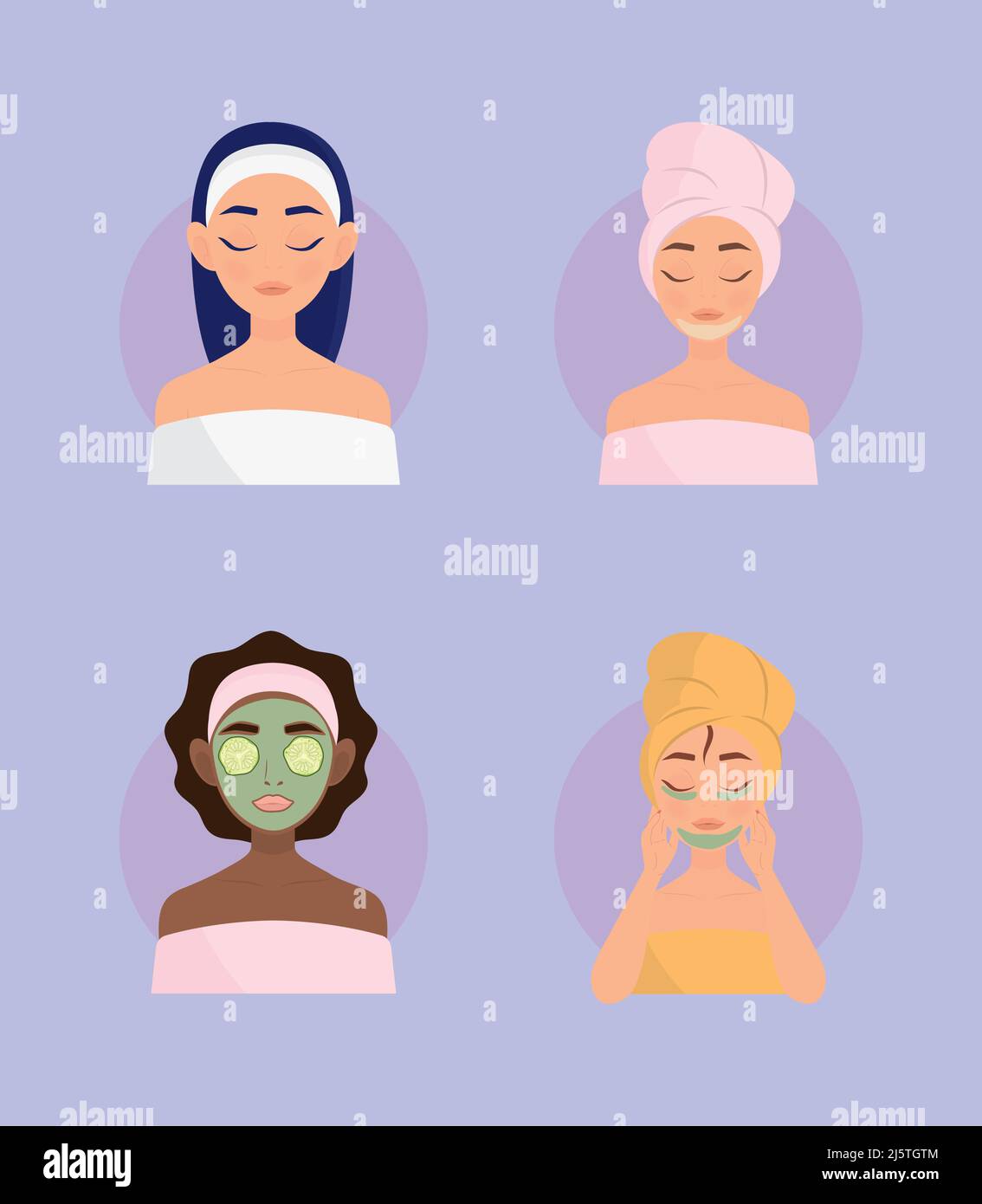 set of women skin care Stock Vector Image & Art - Alamy