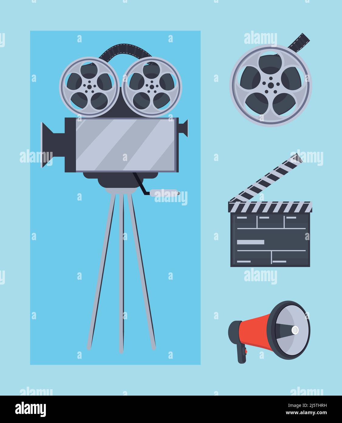 movie film icons Stock Vector Image & Art - Alamy