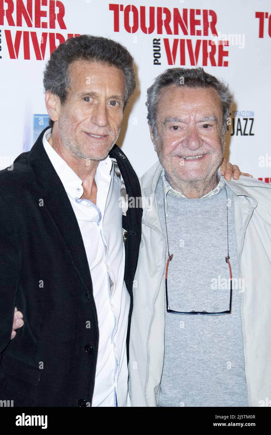 Paris, France, April 25, 2022, Philippe Azoulay and his father Claude
