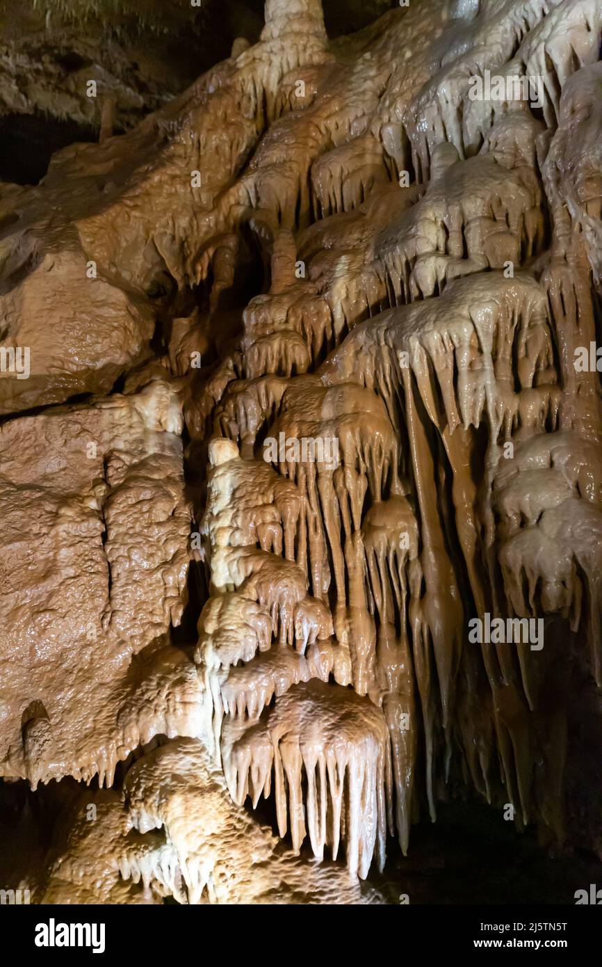 Formations inside Balcarka Cave Stock Photo - Alamy