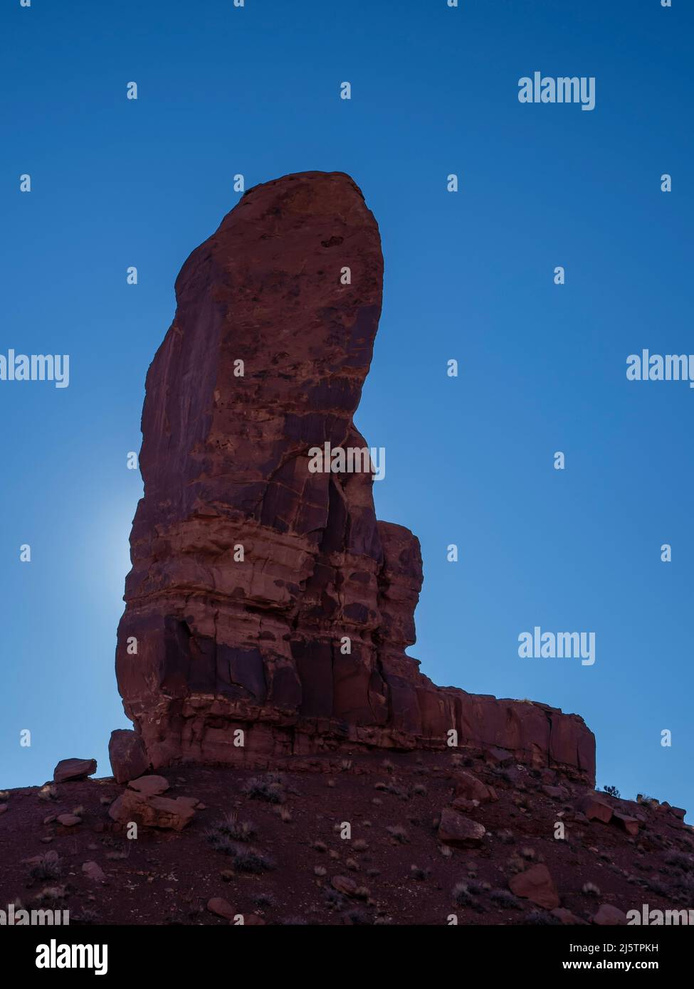 John Wayne's Boot formation, Monument Valley Tribal Park, Navajo Nation, Utah and Arizona. Stock Photo