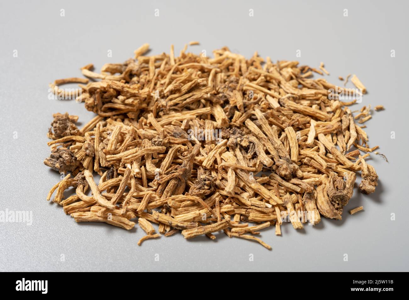 angle view herb LongDan or Gentianae Radix et Rhizoma or Chinese ...