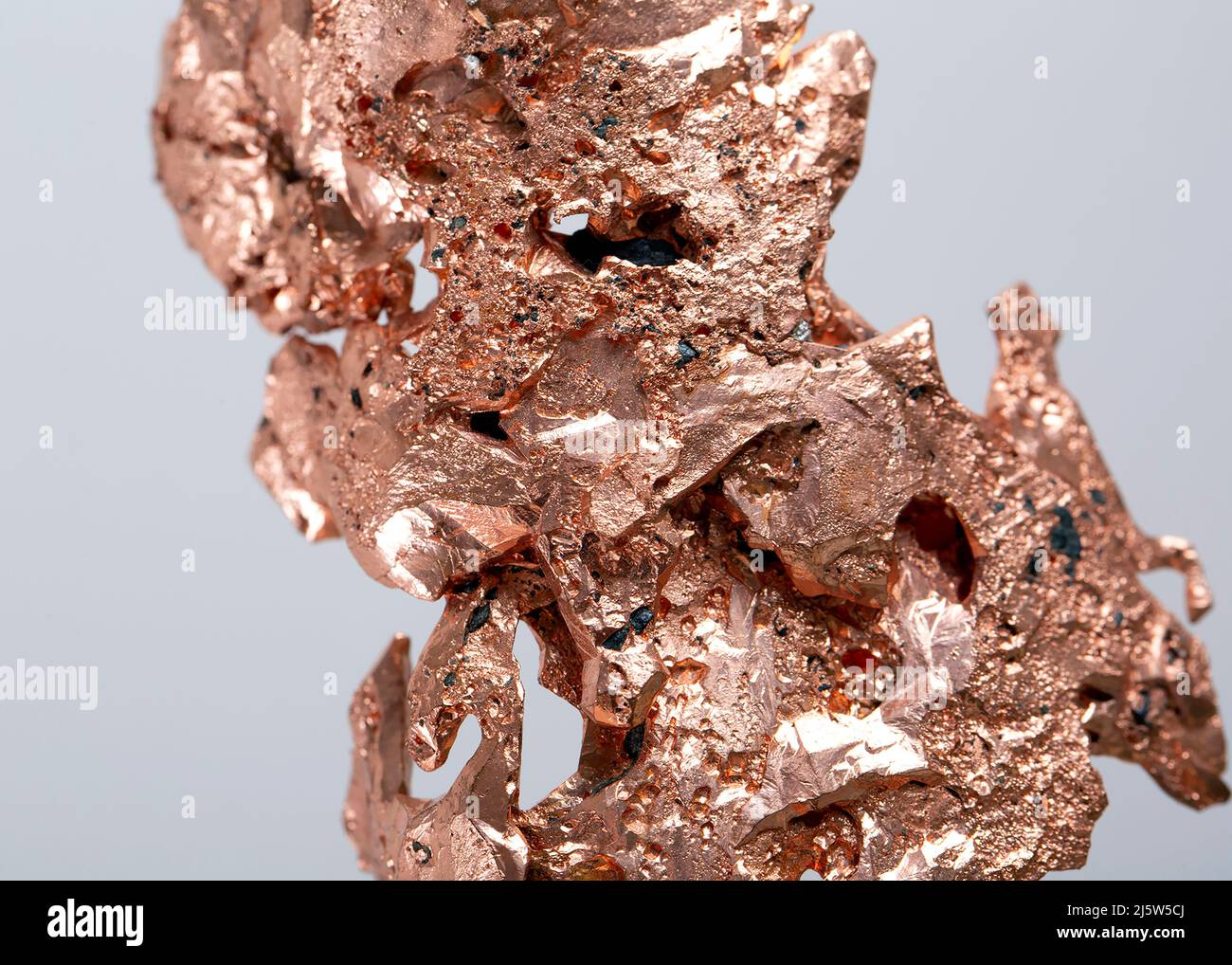 copper mineral specimen stone rock geology gem crystal Stock Photo