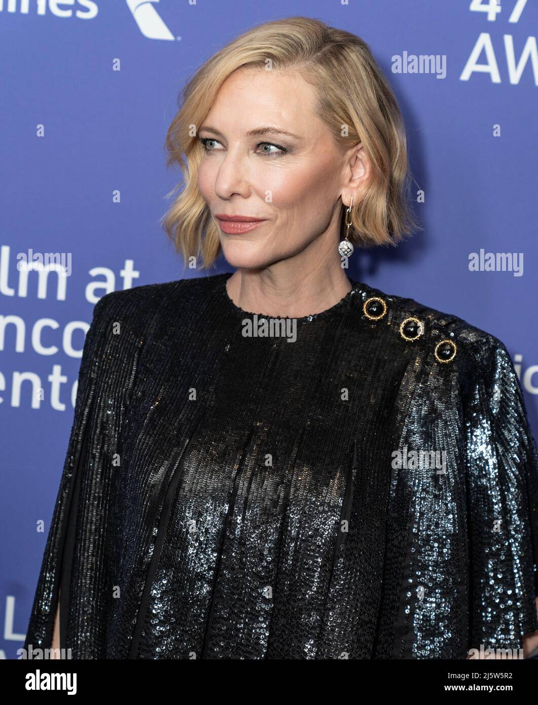 April 25, 2022, New York, New York, United States: Cate Blanchett wearing  dress by Nicolas Ghesquiere for Louis Vuitton attends 47th Chaplin Award  Gala at Alice Tully Hall (Credit Image: © Lev
