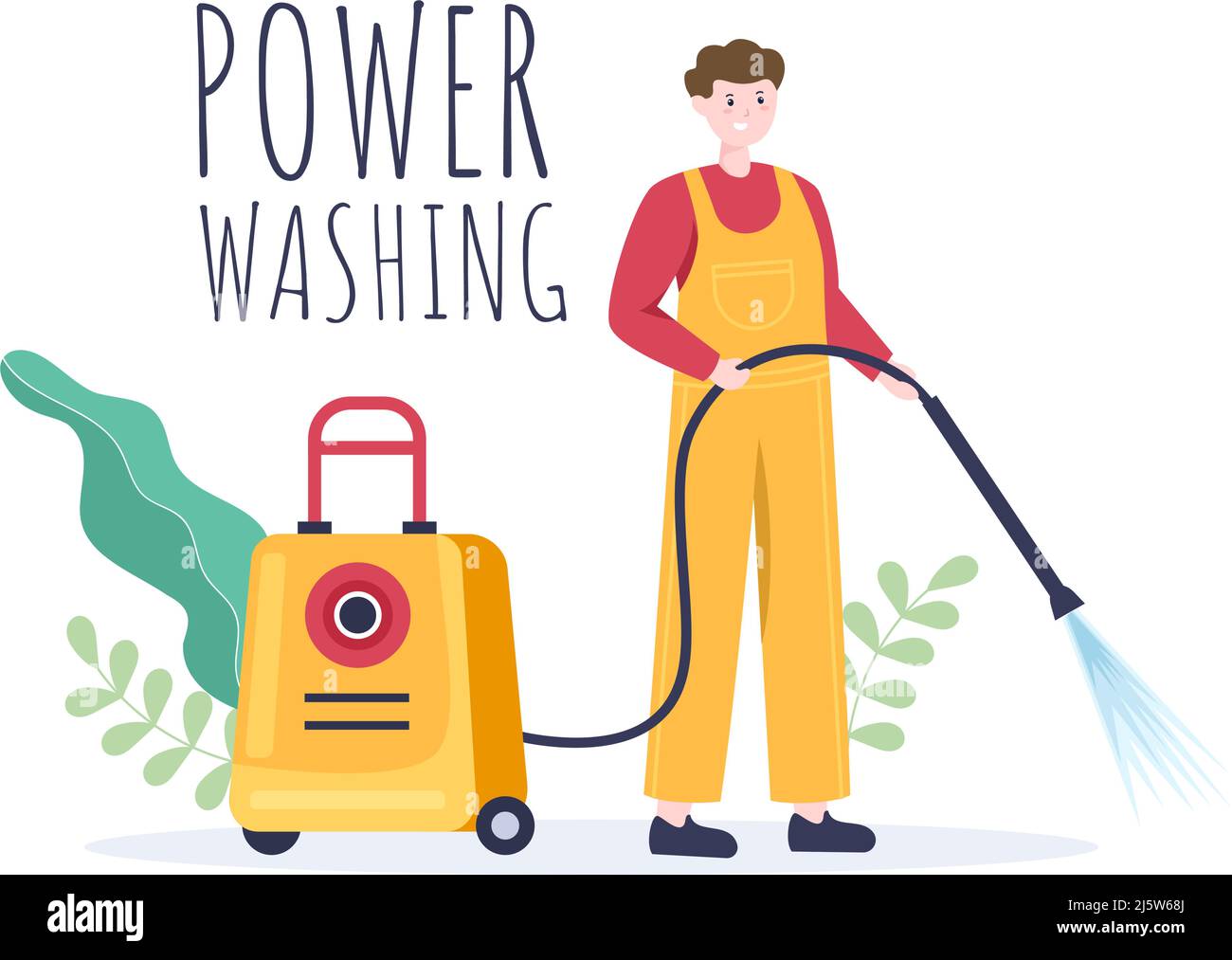 Power Washing Machine Cleaner with Various Cleaning Tools and Outside
