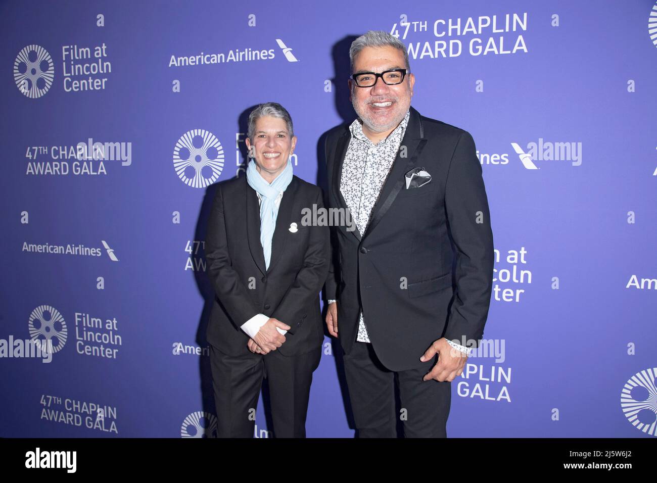 New York, United States. 25th Apr, 2022. FLC President Lesli Klainberg and Senior Vice President of FLC and Executive Director of the New York Film Festival Eugene Hernandez attend the 47th Chaplin Award Gala honoring Cate Blanchett at Alice Tully Hall, Lincoln Center in New York City. Credit: SOPA Images Limited/Alamy Live News Stock Photo