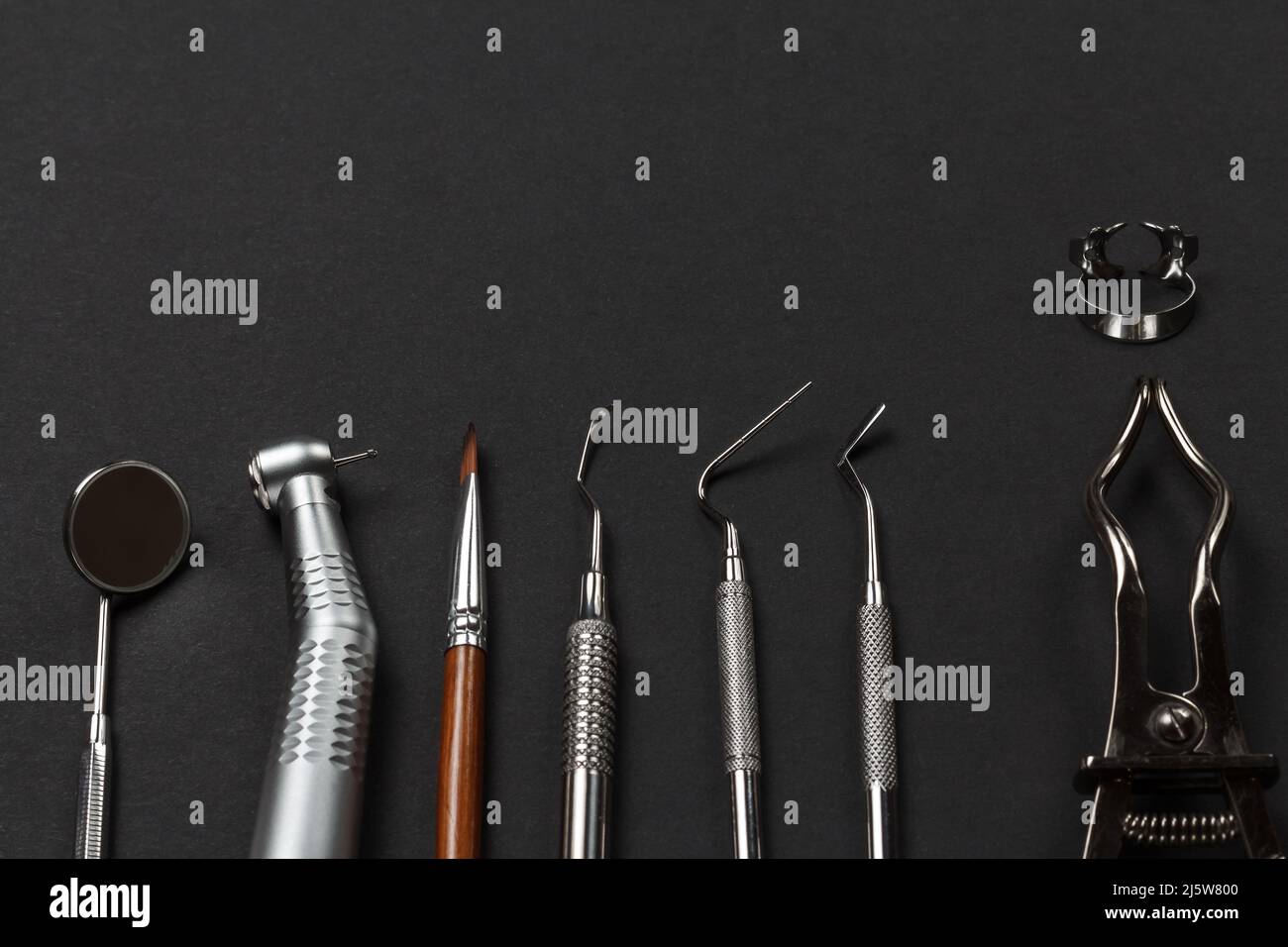 Set of metal dental instruments for teeth dental care Stock Photo Alamy