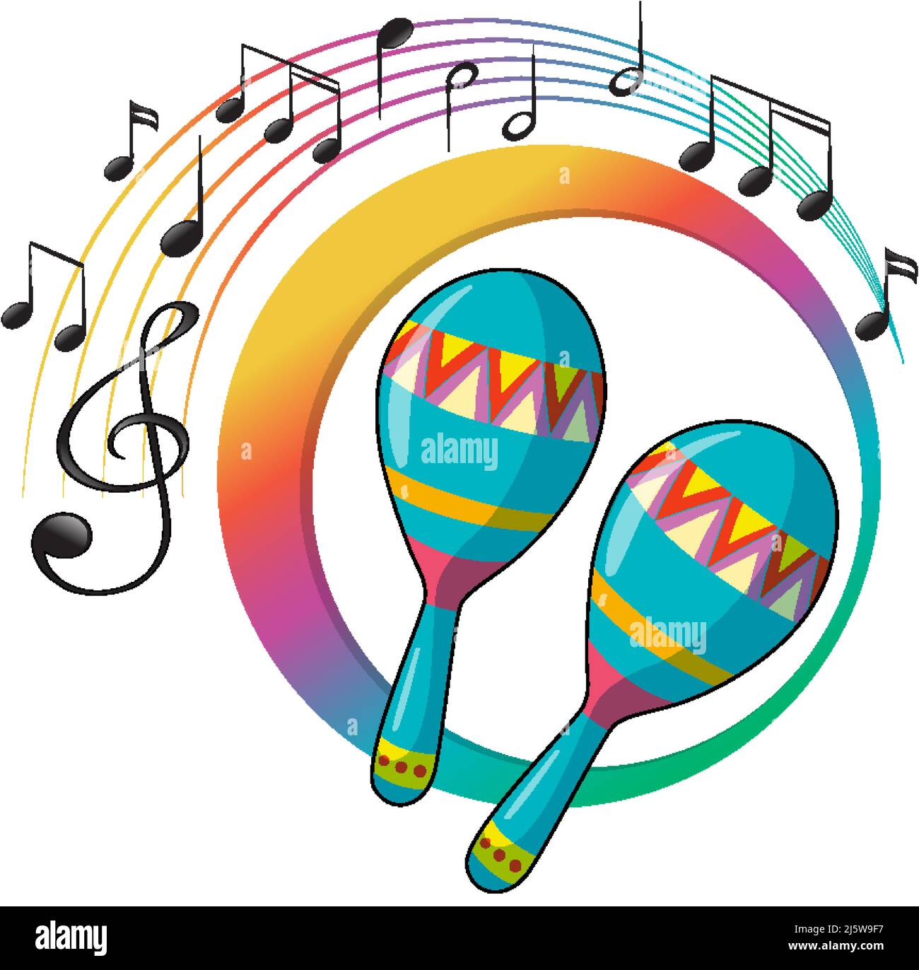 Maracas instrument on white background illustration Stock Vector Image