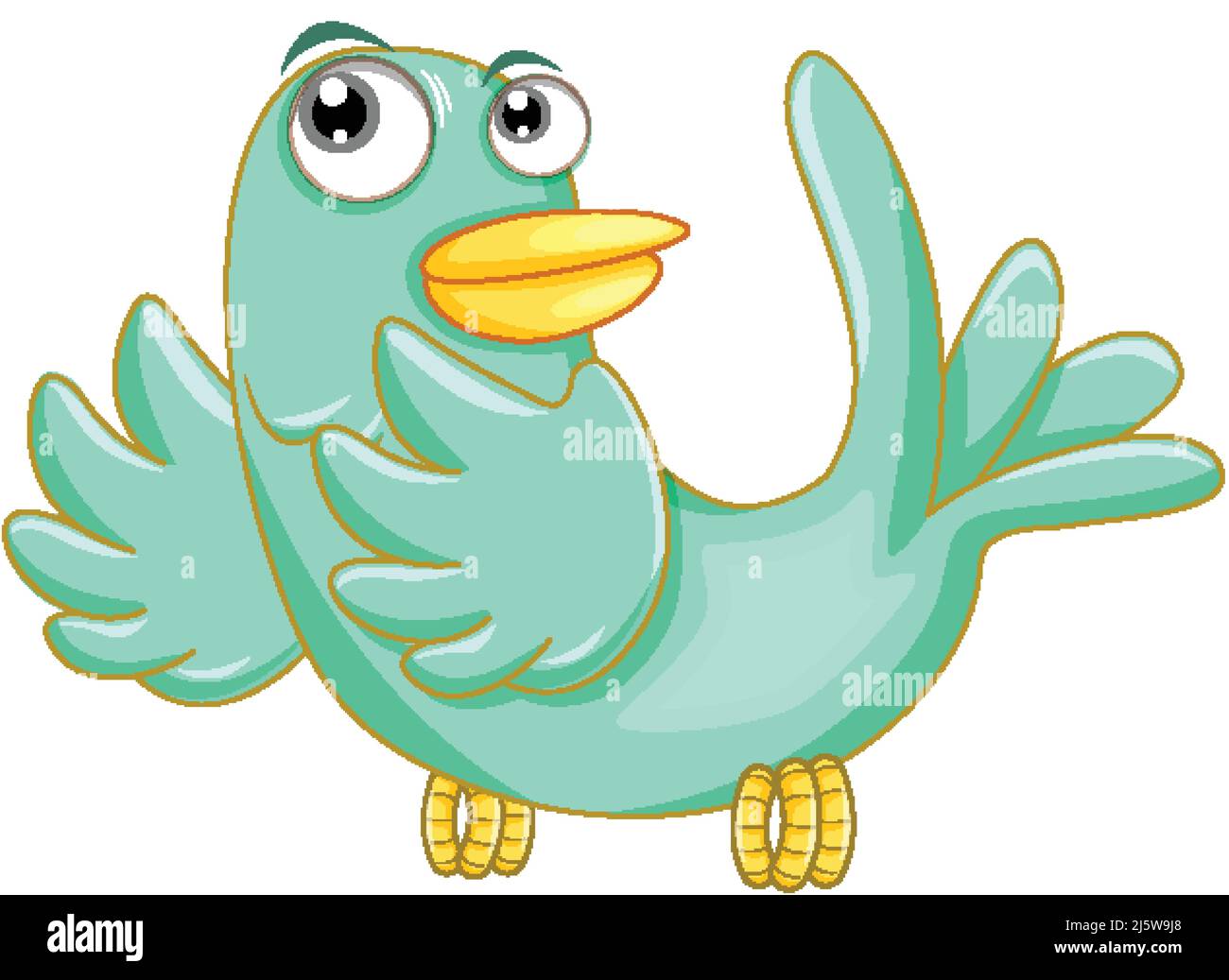Bird with green feathers illustration Stock Vector Image & Art - Alamy