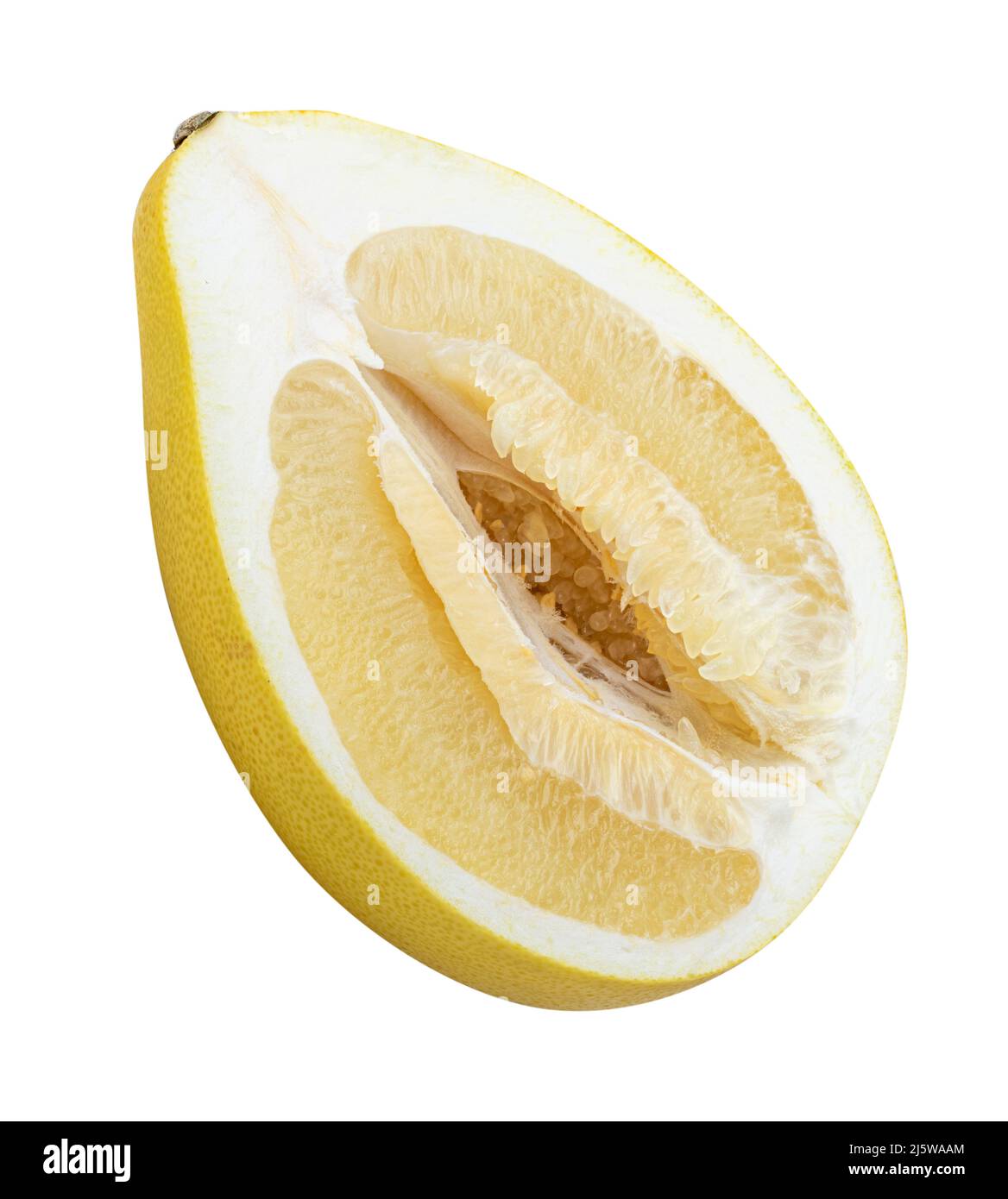 Sweet pomelo isolated on white background. Clipping path Stock Photo