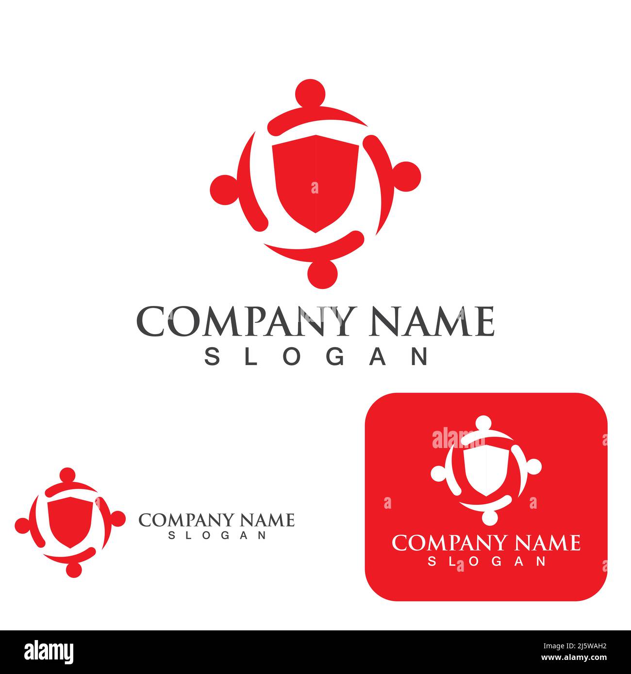 Shield Security Logo Template vector icon illustration Stock Vector ...