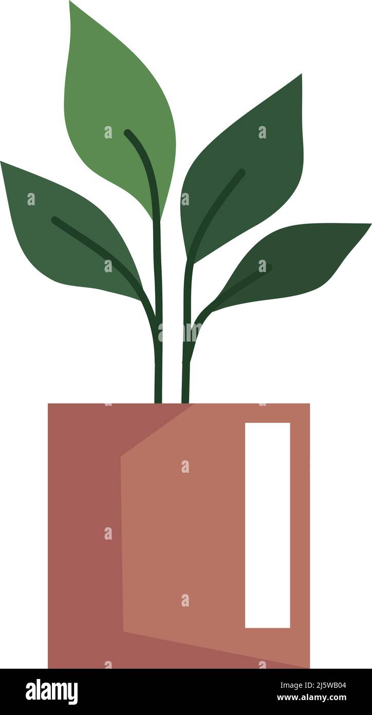 houseplant in clay pot Stock Vector Image & Art - Alamy
