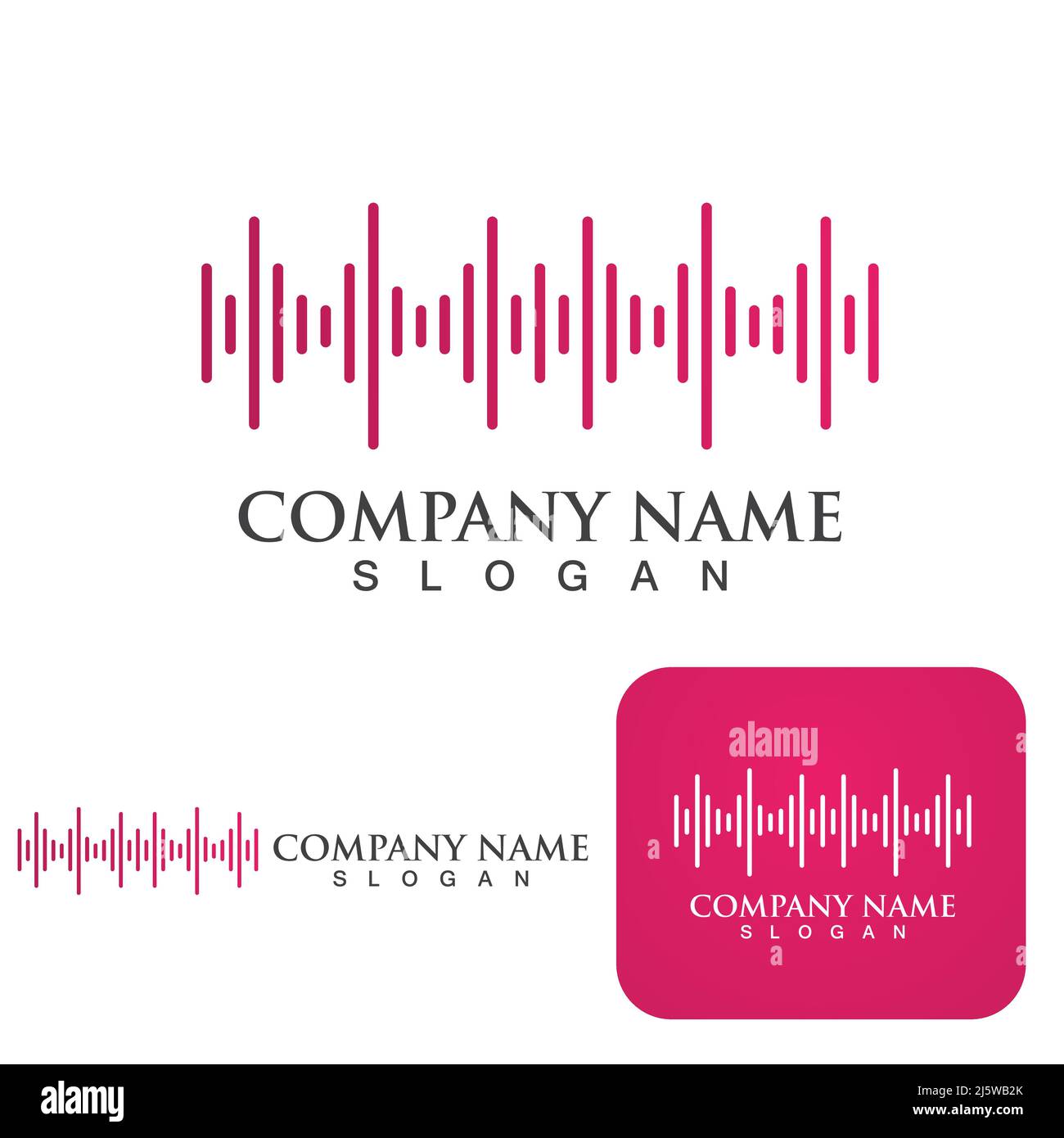 Sound waves vector illustration design template Stock Vector Image ...
