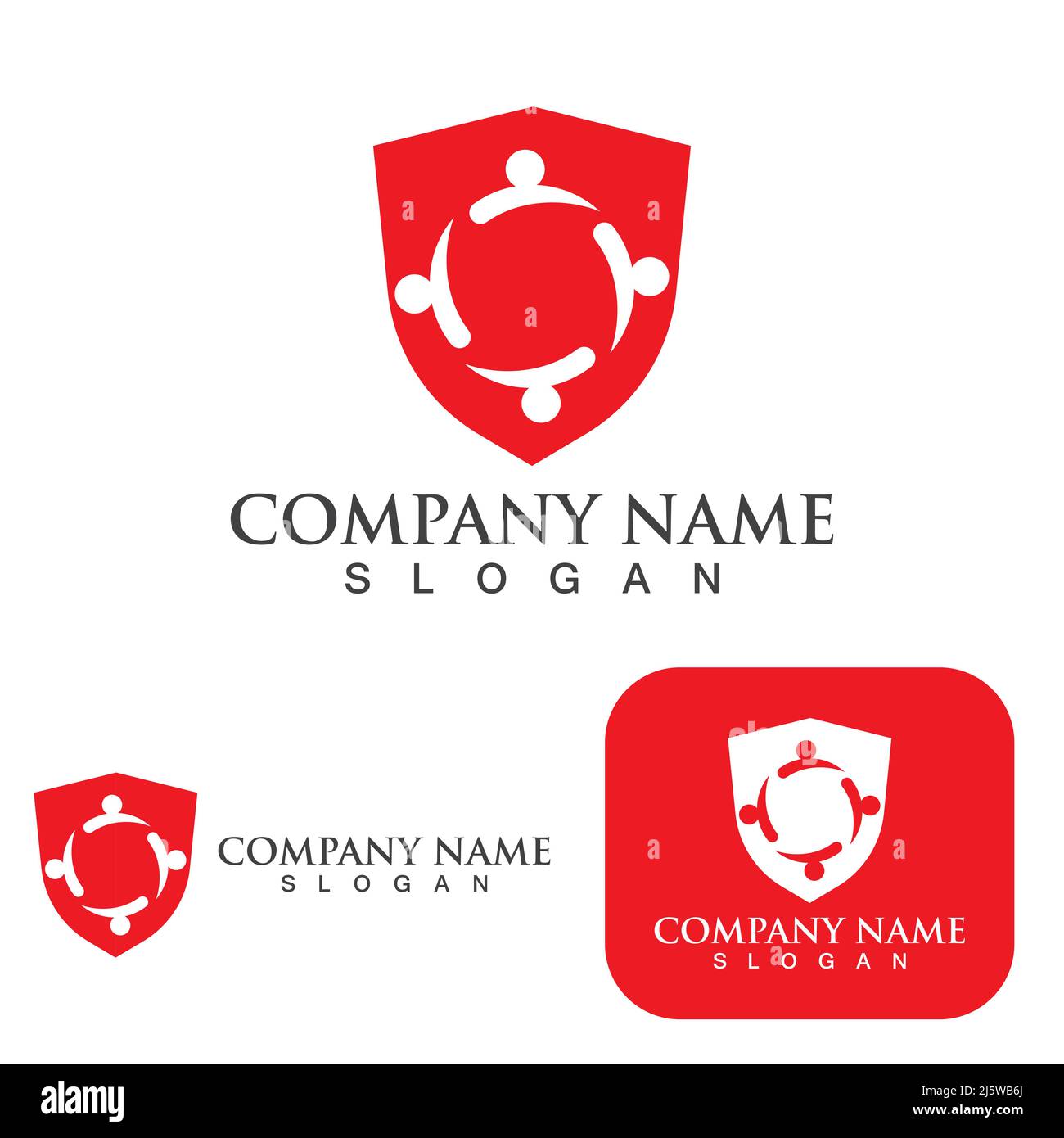 Shield Security Logo Template vector icon illustration Stock Vector ...