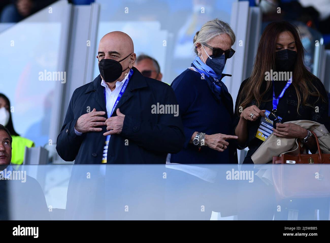 Adriano Galliani of AC Monza during the Serie B match between Frosinone  Calcio and AC Monza at Stadio Benito Stirpe on April 25, 2022 in Frosinone,  Italy Stock Photo - Alamy