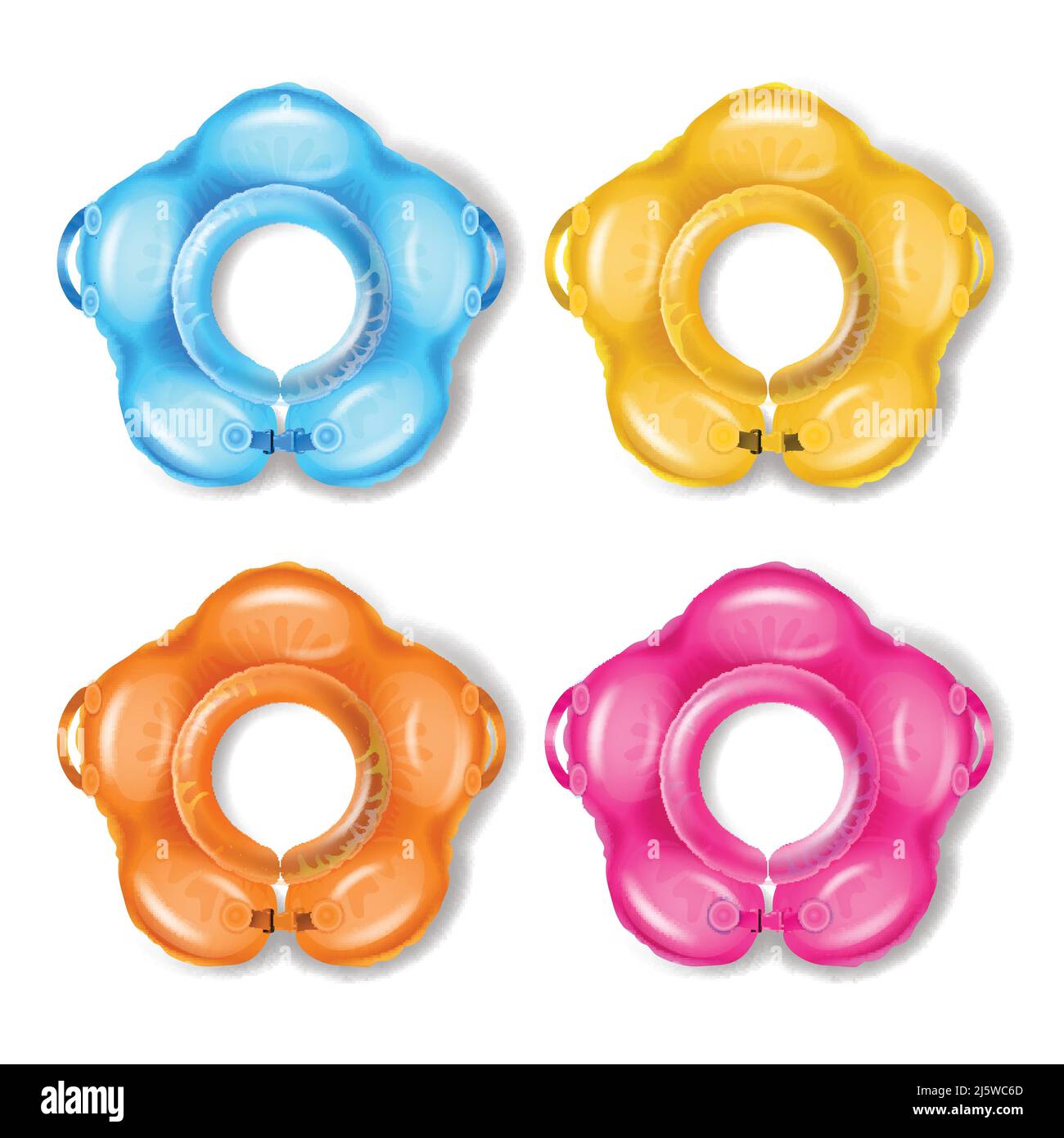 Baby, fivepointed, different colors, inflatable swimming rings with