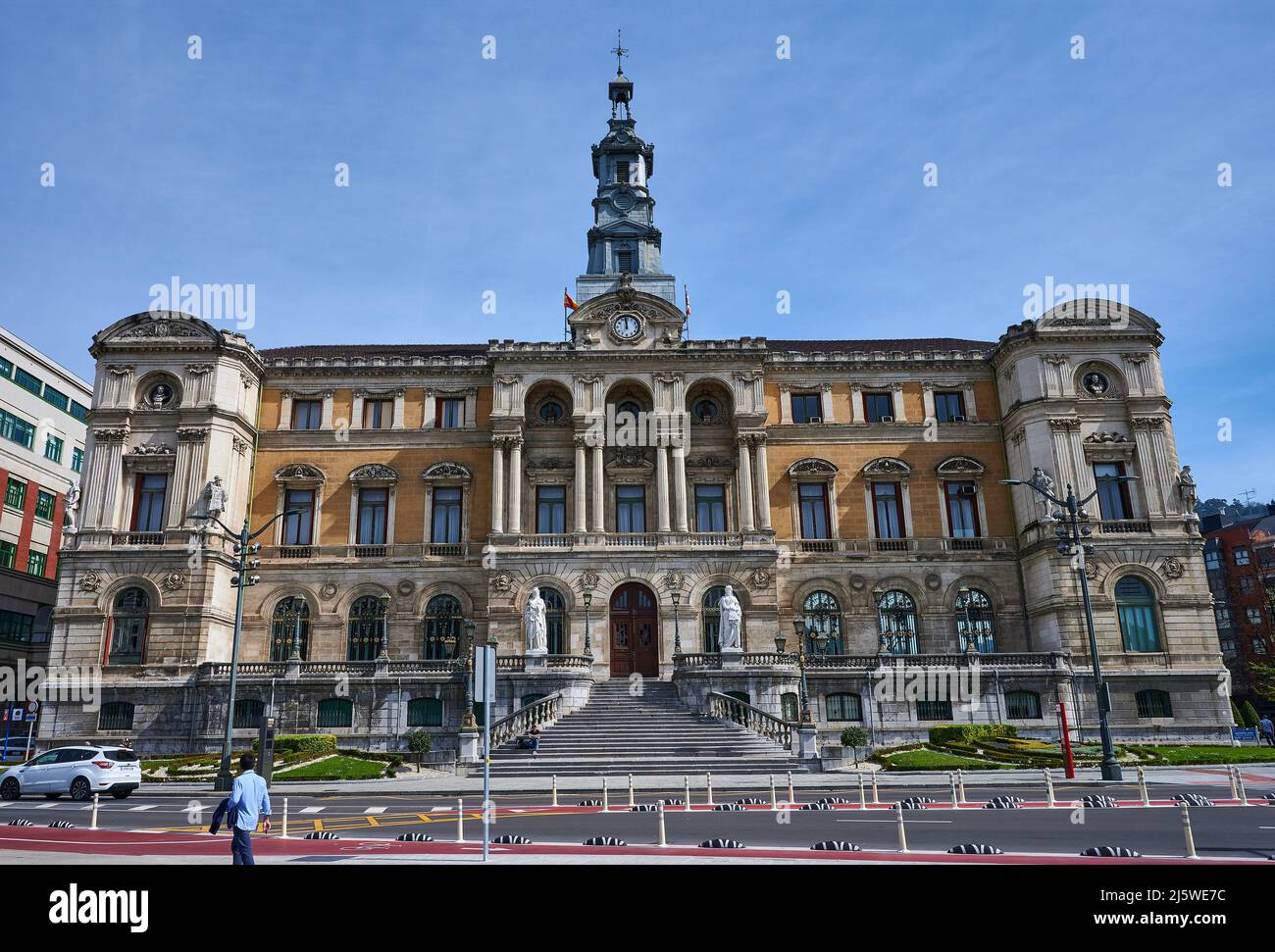 City Hall or Bilboko Udala in Bilbao, Biscay, Basque Country, Euskadi, Euskal Herria, Spain, Europe Stock Photo