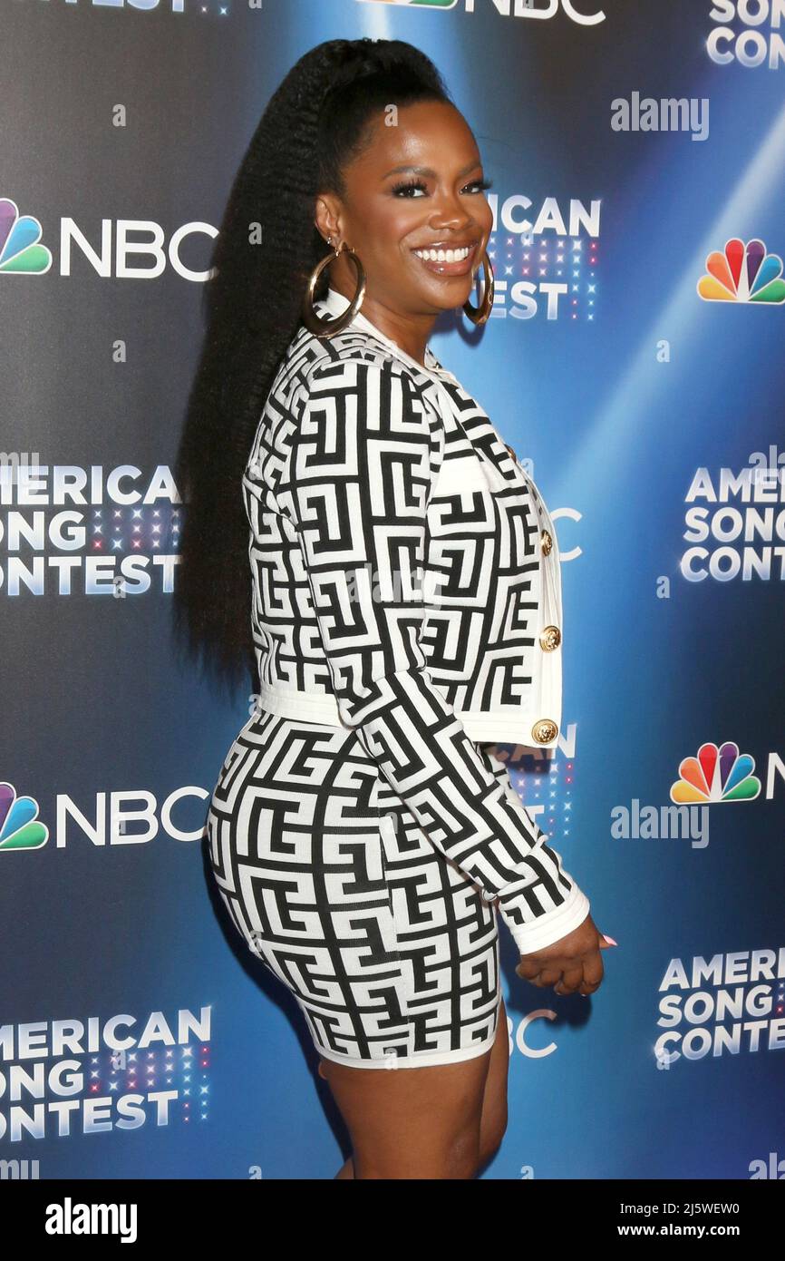 April 25, 2022, Universal City, CA, USA: LOS ANGELES - APR 25:  Kandi Burruss at the Americaâ€™s Song Contest Semi-finals Red Carpet at Universal Studios on April 25, 2022 in Universal City, CA (Credit Image: © Kay Blake/ZUMA Press Wire) Stock Photo