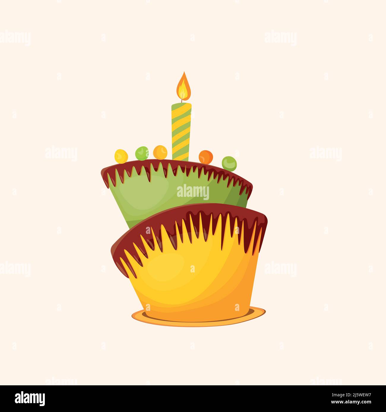 Cupcake, cake, sweet pastry, cupcake with colored icing and colorful details. 3d realistic food icon. Realistic vector illustration. Holiday cooking Stock Vector