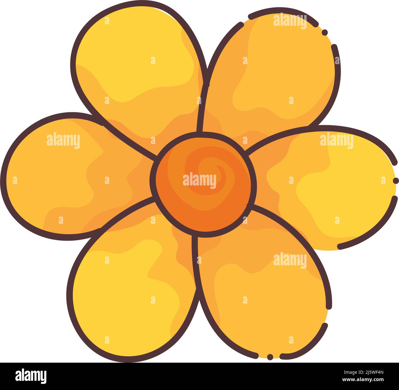 yellow cute flower Stock Vector Image & Art - Alamy