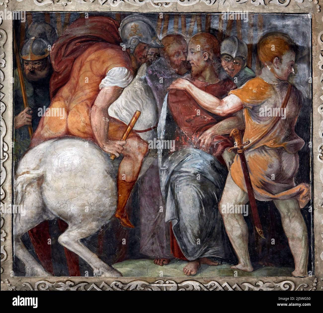 Arresto di Cristo - affresco - Giovanni Pietro da Cemmo - 1498/1504 - Cremona, Italia,chiesa di S. Agostino Stock Photo