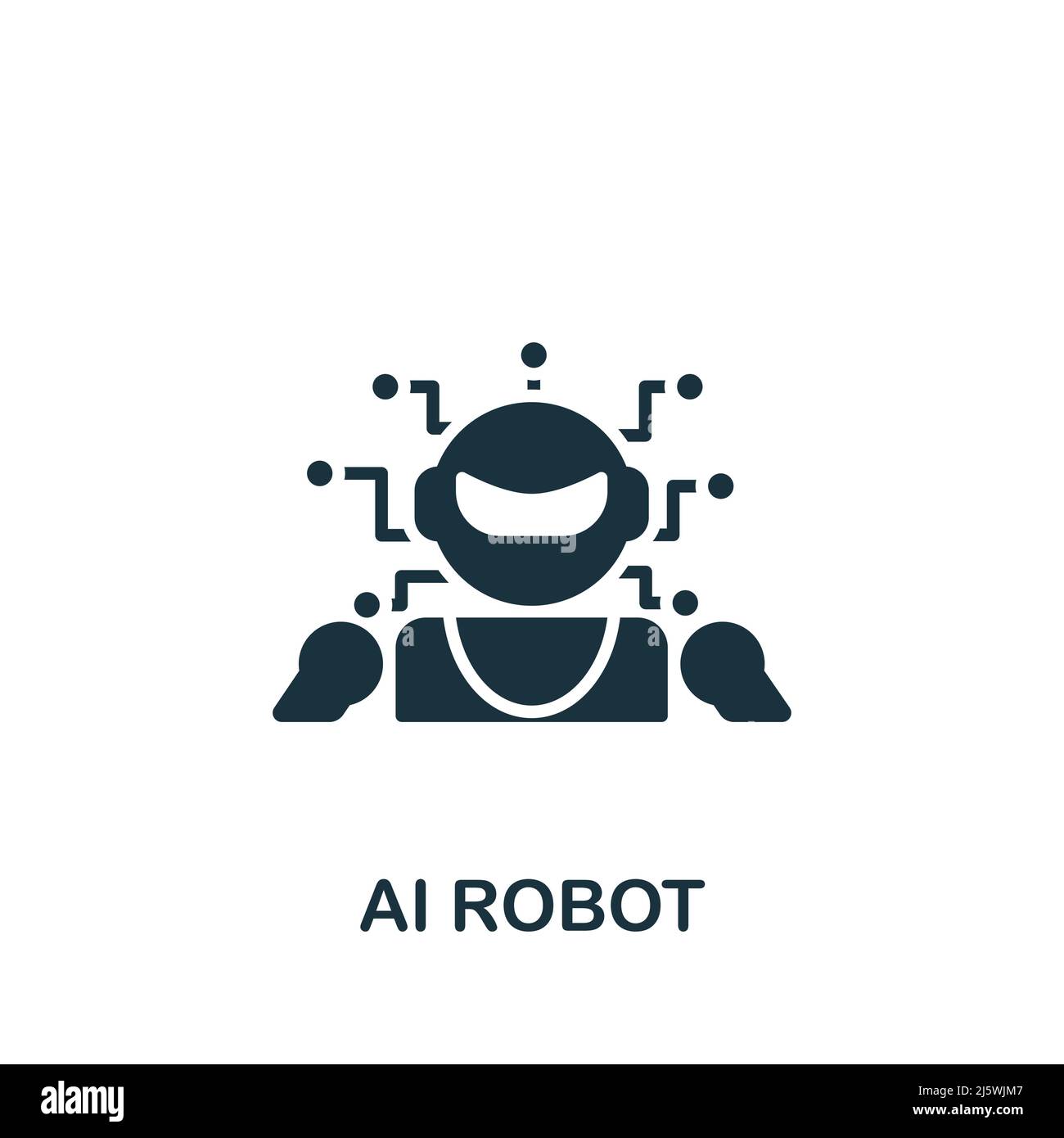 Slik Ydeevne hardware Ai Robot icon. Monochrome simple Artificial Intelligence icon for  templates, web design and infographics Stock Vector Image & Art - Alamy