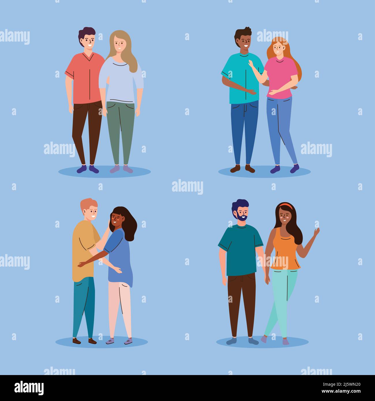 lovers couples characters Stock Vector Image & Art - Alamy