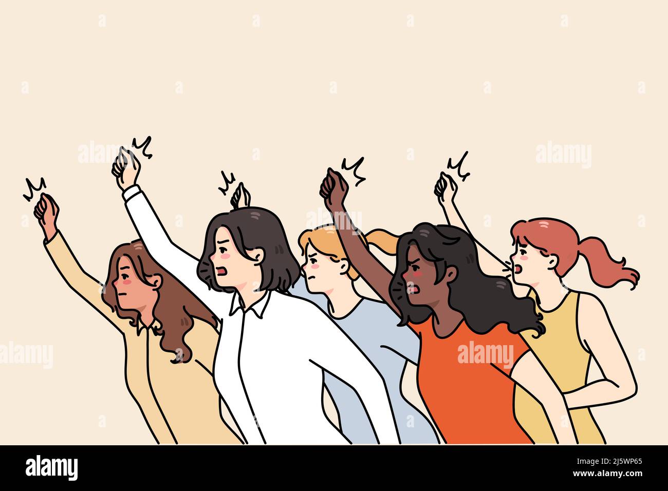 Symbol of the feminist struggle and for equality Stock Vector Images