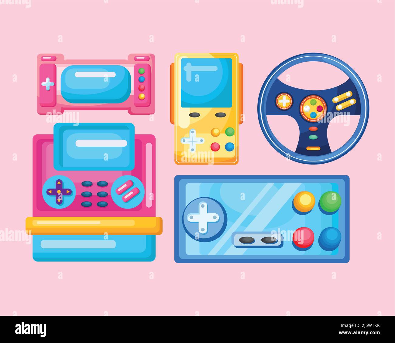 five video game icons Stock Vector Image & Art - Alamy