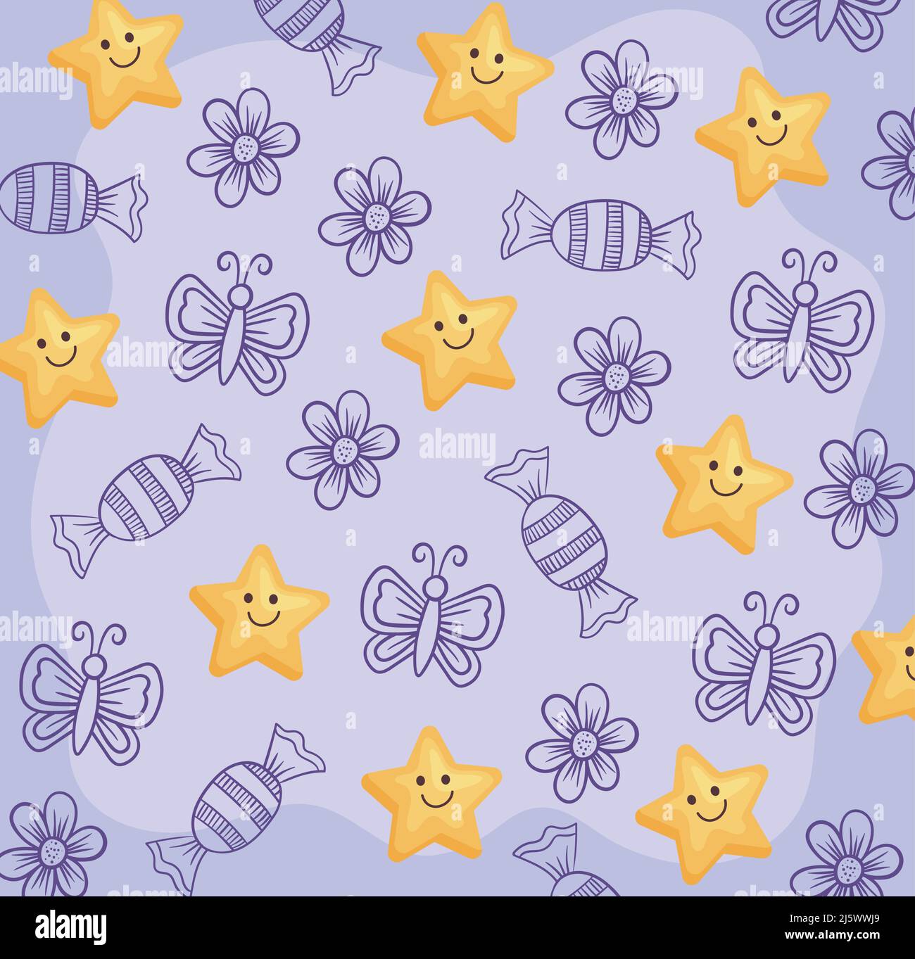 beautiful childhood pattern Stock Vector